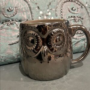 West Elm Metallic Owl Mug